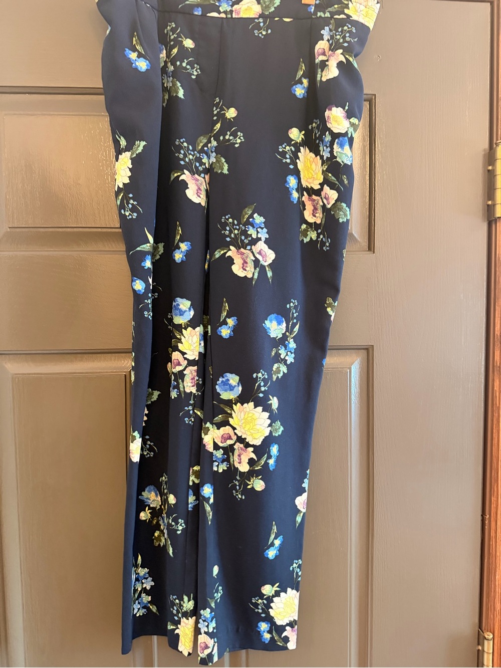 Cynthia Rowley Navy Floral Print Pants
